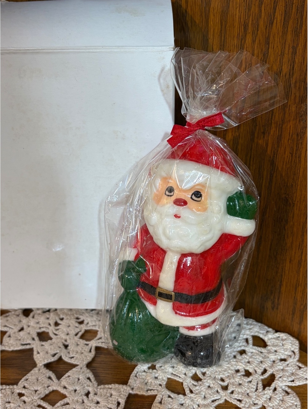 Vintage 1980s Kmart Santa Claus 5-Inch Holiday Figural Candle - New Old Stock
